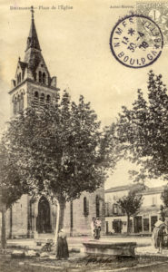 vieille carte postale de l'eglise saint jean baptiste de bellegarde