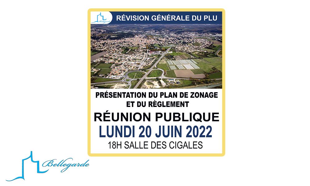 PLU: RÉUNION PUBLIQUE D’INFORMATION – 20 JUIN