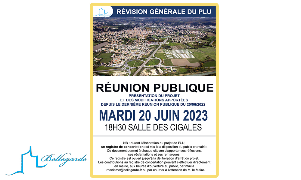 Révision du PLU Réunion publique 20 juin 2023