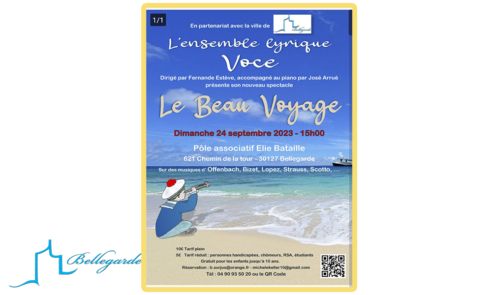 SPECTACLE « LE BEAU VOYAGE » 24 septembre 2023