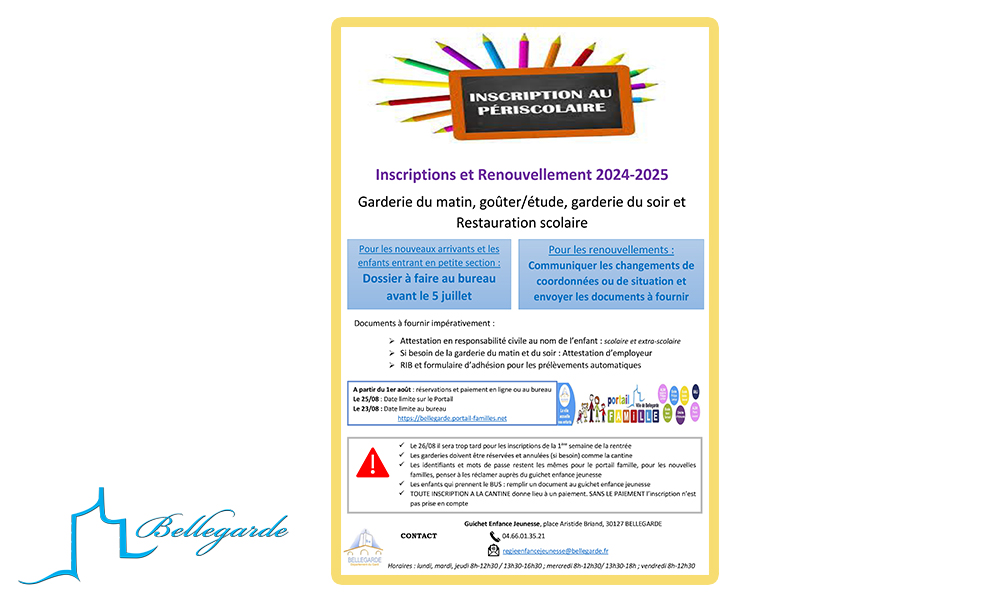 Rentrée scolaire 2024-2025 – écoles publiques