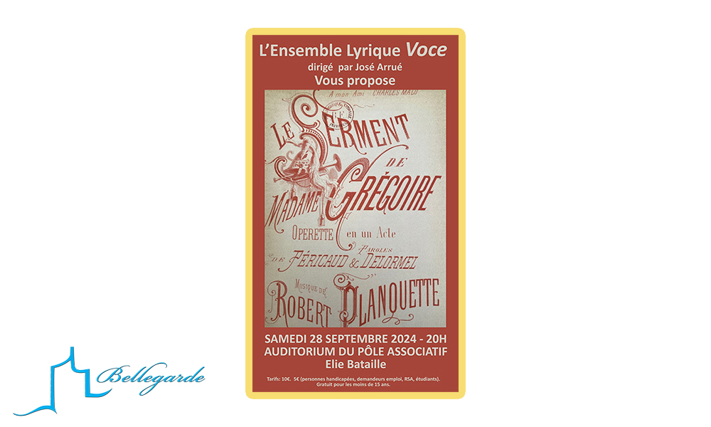 Opérette « Le serment de Madame Grégoire »