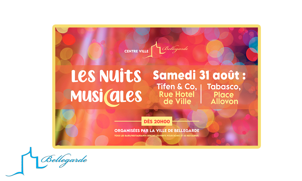 Nuits musicales: 2 concerts pour la dernière soirée de l’été